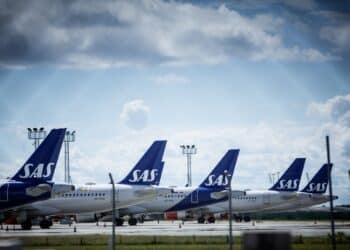 SAS planes sit on the tarmac