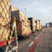 Cargo waiting to be loaded onto a plane