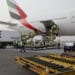 On Feb. 24, 2021, staff unloads the first shipment of COVID-19 vaccines distributed by the COVAX Facility at the Kotoka International Airport in Accra, Ghana's capital. Francis Kokoroko/COVAX